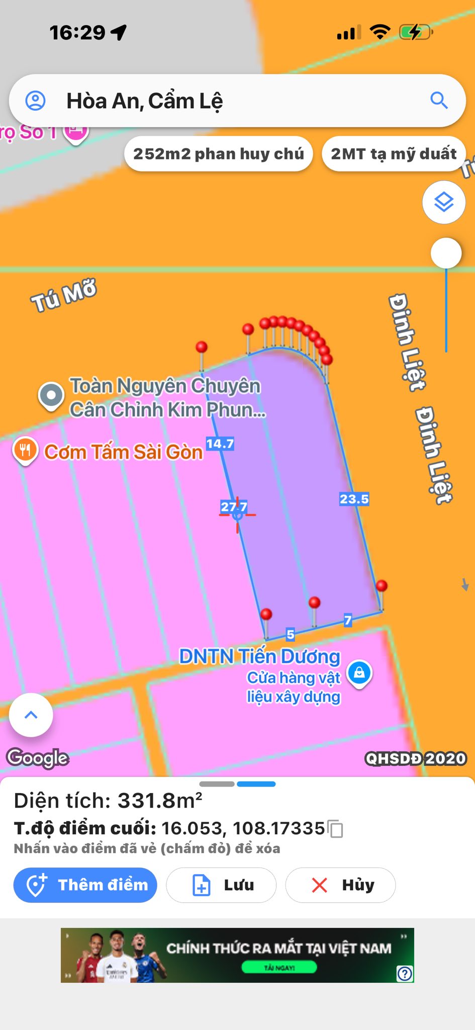 🔴💥Bán đất LÔ GÓC 2 mặt tiền đường 10,5 Tú Mở & Đinh Liệt 15981372