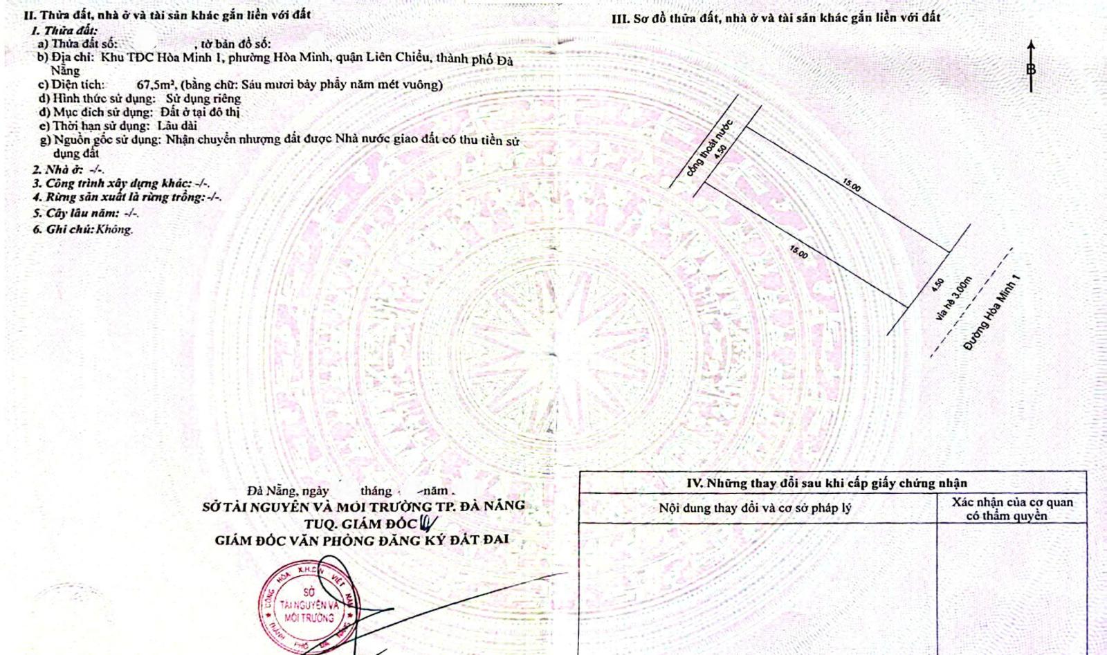 🔴💥Bán đất đường Hòa Minh 1 - Gần biển - Sát chợ Trần Đình Tri 15981384