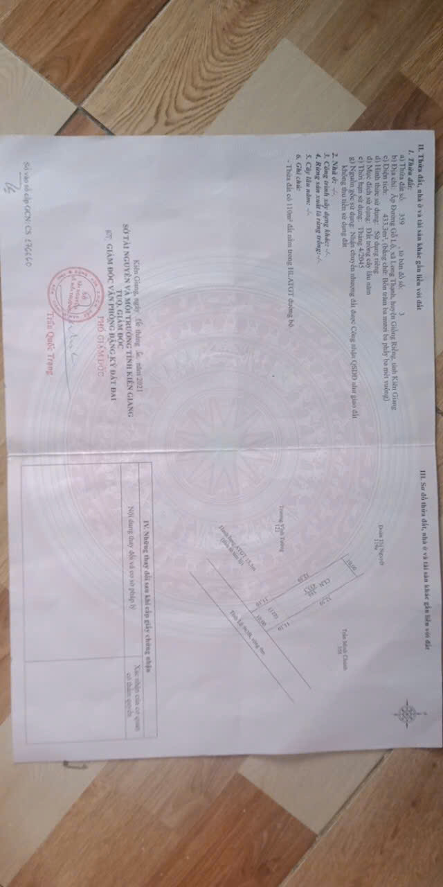 Chính chủ cần bán lô đất tại Ấp Đường Gỗ Lộ-Long Thạnh - Giồng Riềng - Kiên Giang 15981413