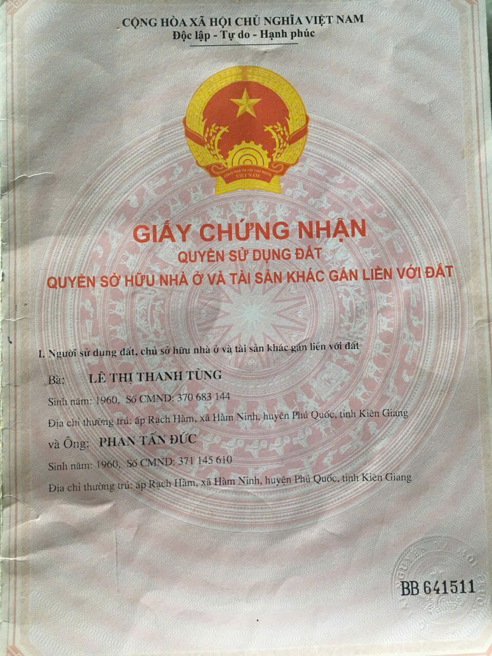 Chính chủ cần bán lô đất tại Ấp Rạch Hàm - Hàm Ninh - Phú Quốc - Kiên Giang 15981418