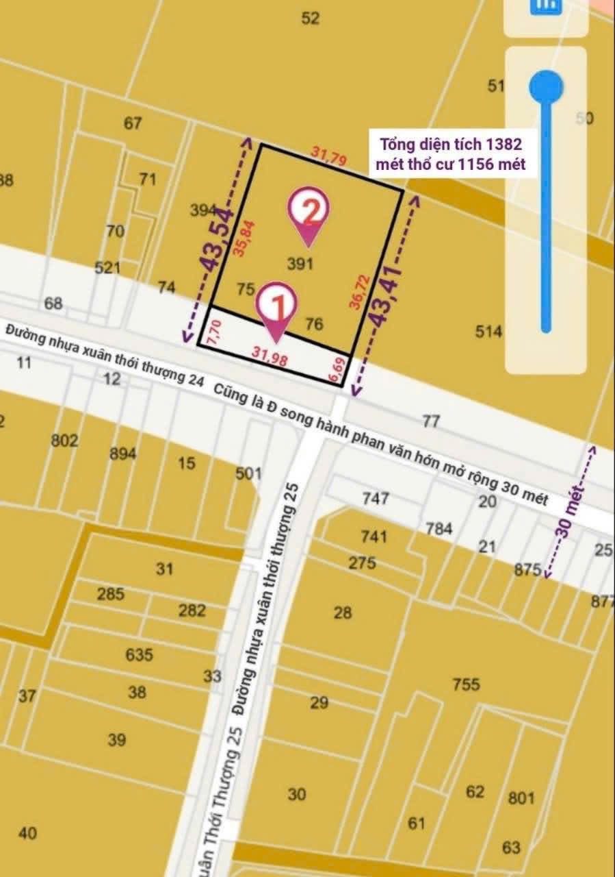 Bán nhà mặt tiền 32x44m giá 50 tỷ Đường Xuân Thới Thượng 24 15981521