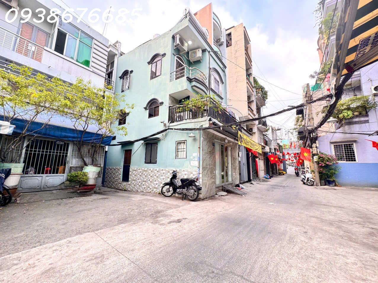 BÁN NHÀ 3 TẦNG MẶT TIỀN HẺM XE TẢI Đ.HAI BÀ TRƯNG, QUẬN 3 - DT 64M2 - NHÀ 2 MT TRƯỚC SAU THOÁNG- 15981535