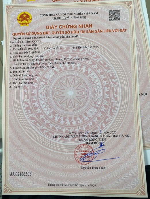 CHÍNH CHỦ bán mảnh đất hiếm còn sót lại tại Thạch Bàn - Ngõ thông, ô tô vào tận đất - Mặt tiền rộng 15981576