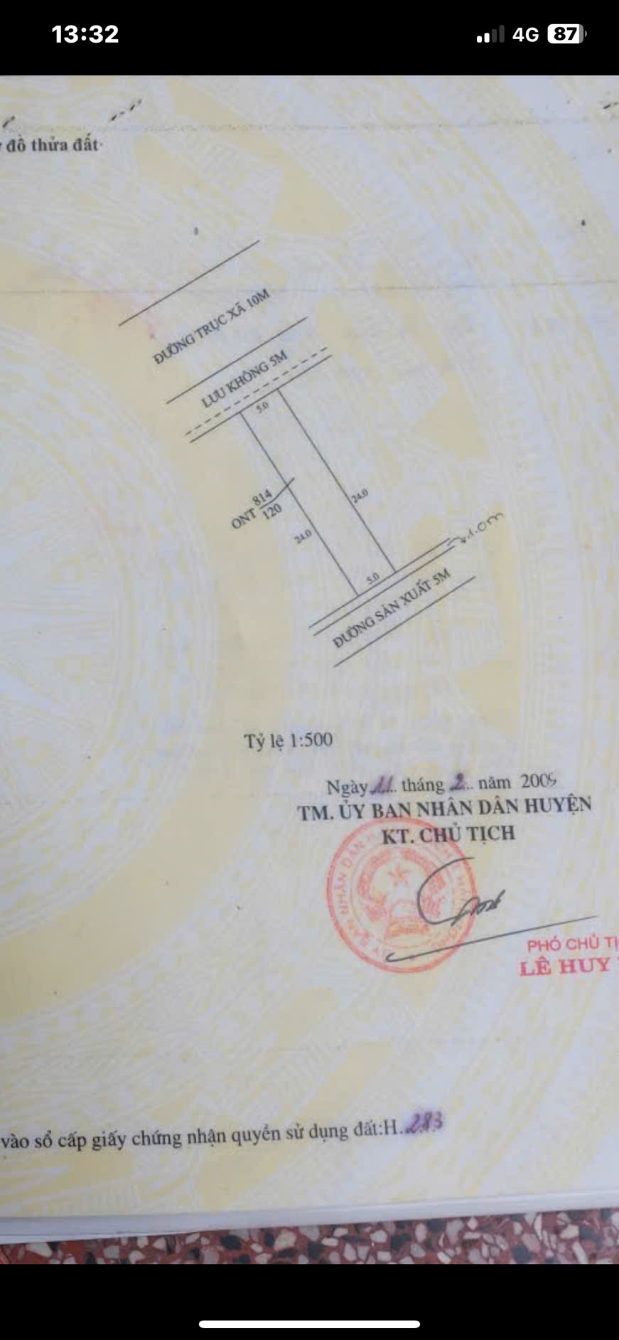 LÔ ĐẤT ĐẸP – GIÁ TỐT – SỔ ĐỎ CHÍNH CHỦ 15981879