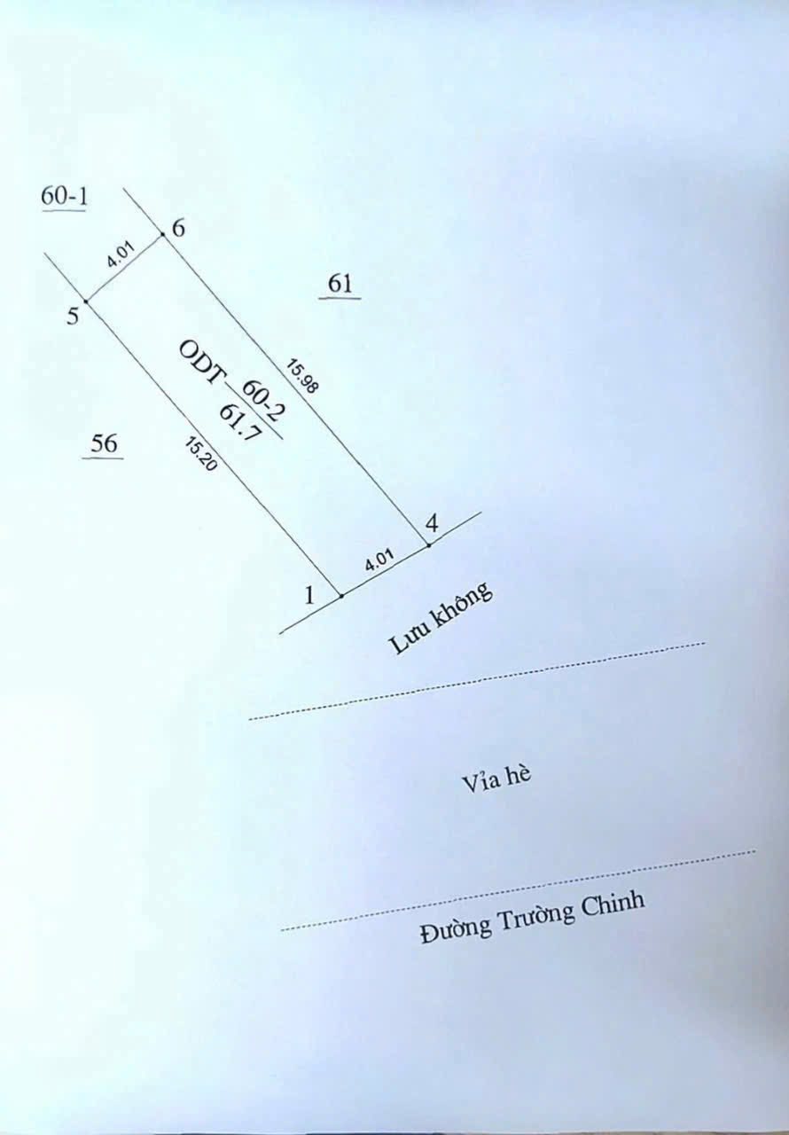Giá cực tốt lô đất mặt đường Trường Chinh, ph Thanh Bình, TP HD, 61.7m2, mt 4.01m, KD 15982011
