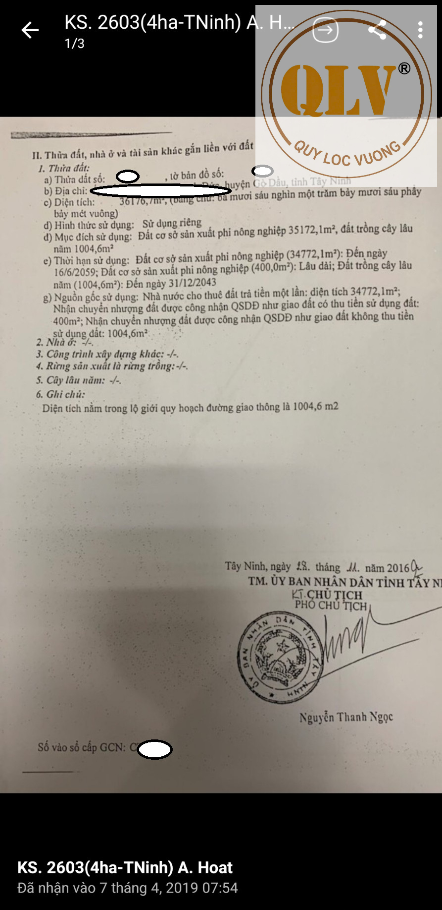 BÁN ĐẤT XÂY DỰNG NHÀ XƯỞNG – GÒ DẦU, TÂY NINH – 36.176m² 15982214