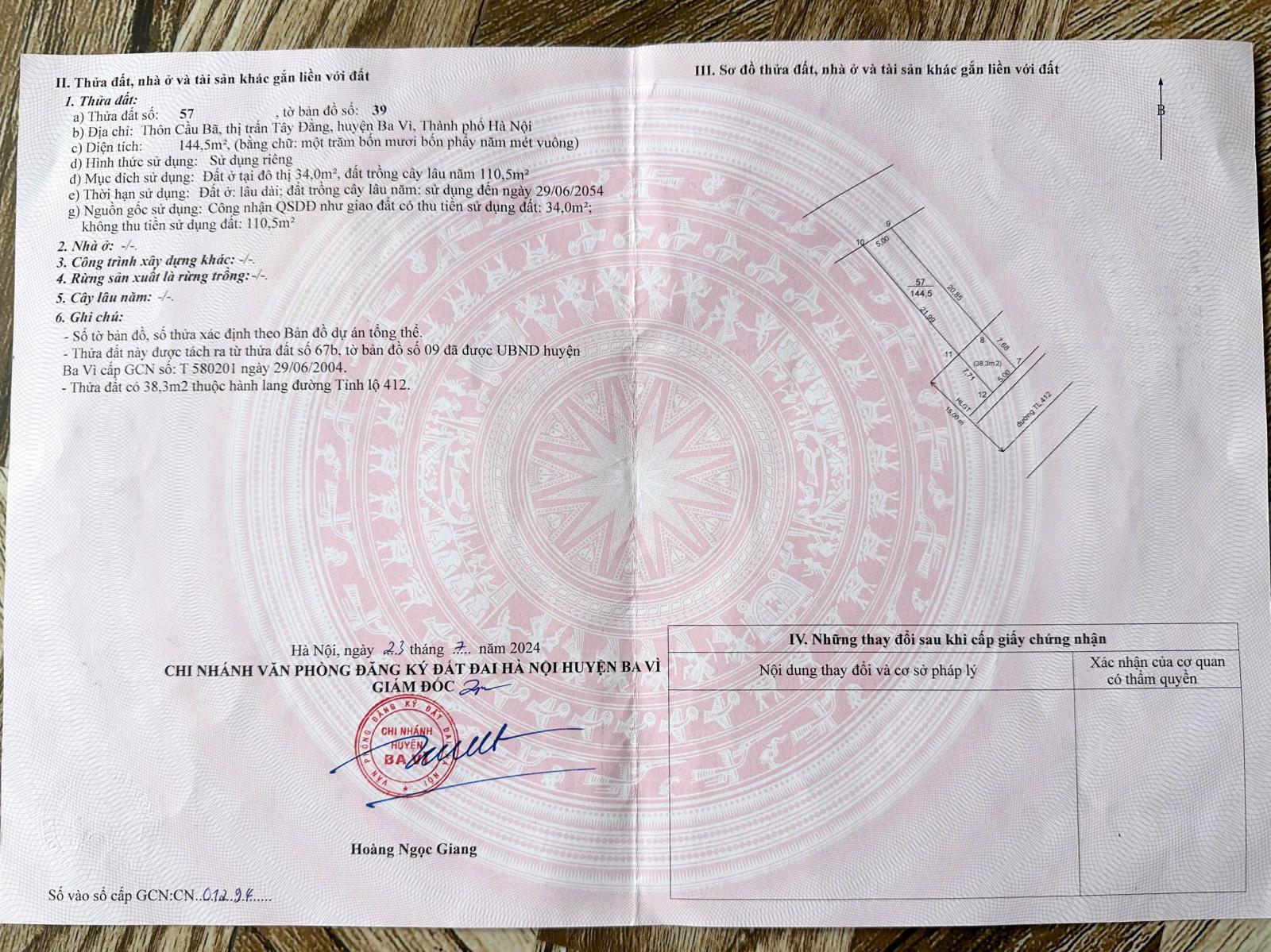 CHÍNH CHỦ GỬI TIN BÁN ĐẤT TÂY ĐẰNG – BA VÌ, HÀ NỘI 15982321