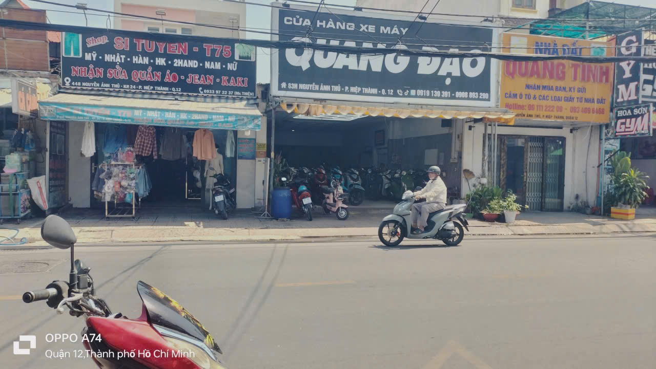 MẶT TIỀN NGUYỄN ẢNH THỦ, TRUNG MỸ TÂY – CHỈ 12,5 TỶ – DÒNG TIỀN 25TR/TH 15982515