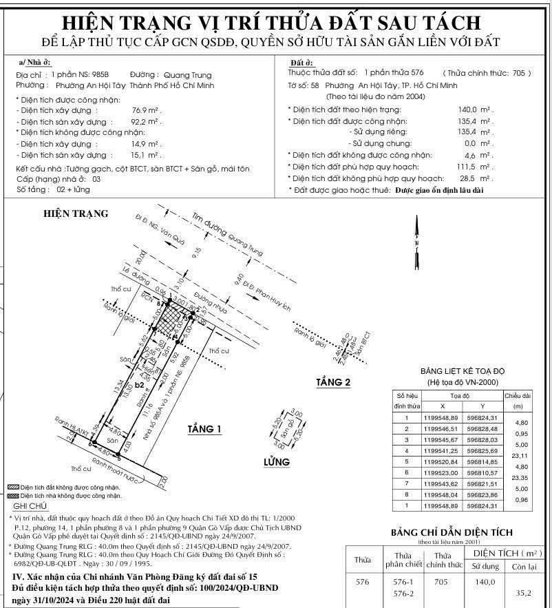 2 LÔ MẶT TIỀN ĐƯỜNG QUANG TRUNG – NGANG GẦN 10M – XÂY CAO ỐC/KS CỰC ĐẸP 15982653