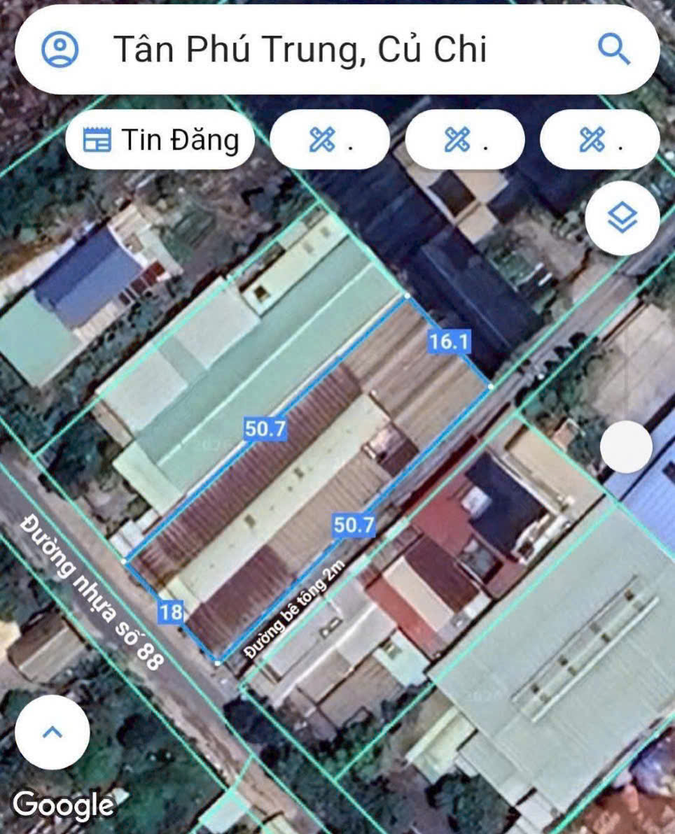 KHO MT ĐƯỜNG 88 – 850M² – GẦN BV XUYÊN Á, TÂN PHÚ TRUNG – GIÁ CHỈ 8 TỶ 15982661