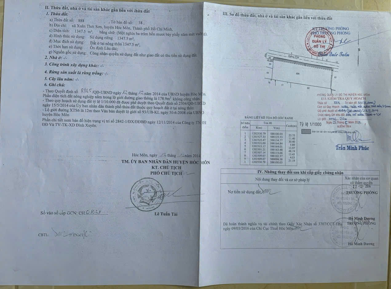 NHÀ VƯỜN 6.400M² – 1.350M² THỔ CƯ – ĐƯỜNG XE TẢI XUÂN THỚI SƠN, HÓC MÔN 15982682