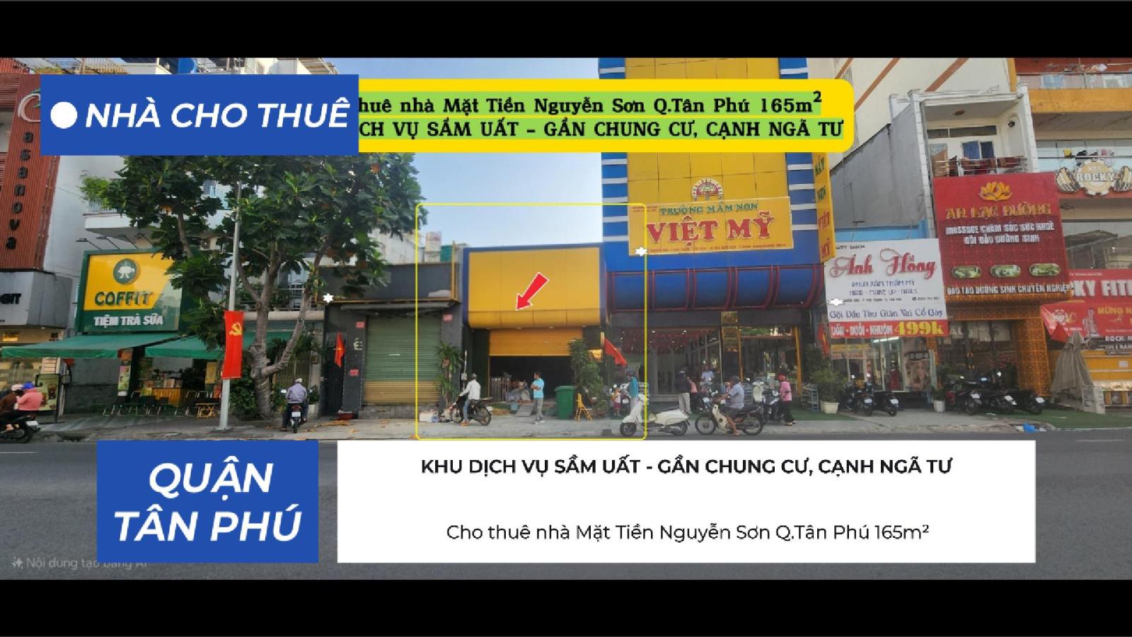 Cho thuê nhà Mặt Tiền Nguyễn Sơn Q.Tân Phú 165m²- GẦN CHUNG CƯ, NGÃ TƯ 15982783