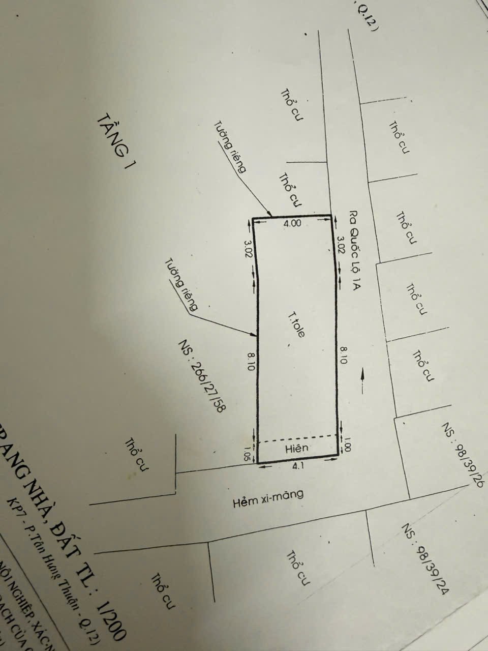 NHÀ ĐẸP GIÁ TỐT – CHÍNH CHỦ BÁN NHÀ Tại  Phường Tân Hưng Thuận, Quận 12, Tp Hồ Chí Minh 15982794