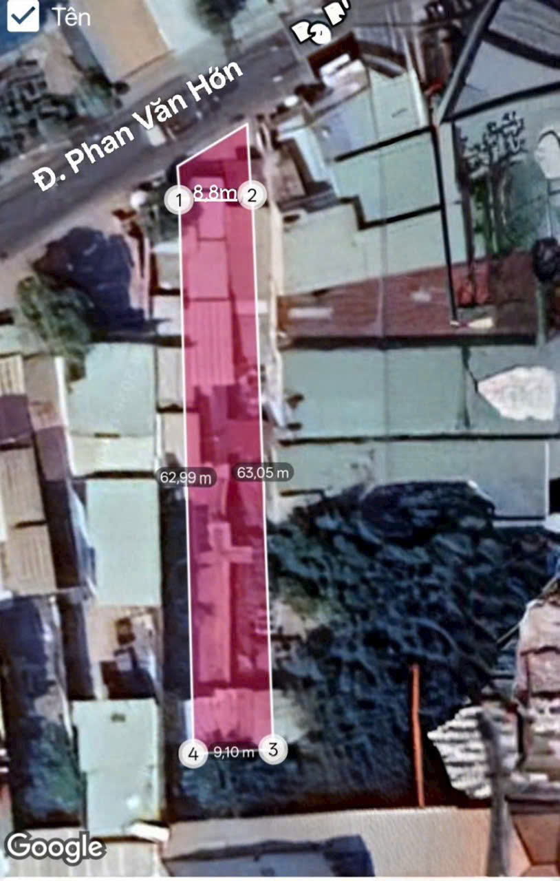 MẶT TIỀN PHAN VĂN HỚN – NGANG 9.1M – QUỸ ĐẤT LỚN HIẾM BÀ ĐIỂM 15983050