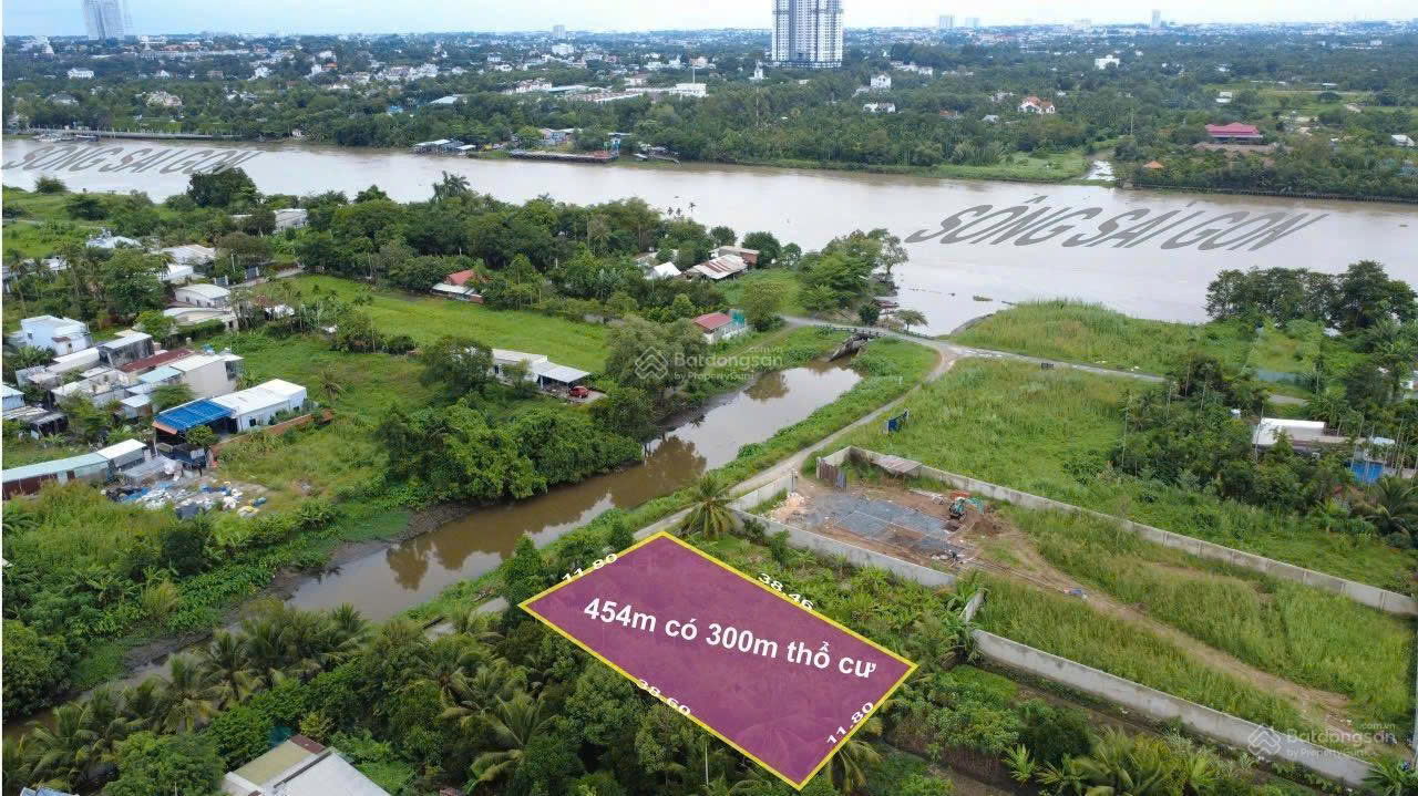 Đất ven sông Bình Mỹ 300m2 thổ cư đối diện Bình Dương - Chính chủ. 15983566