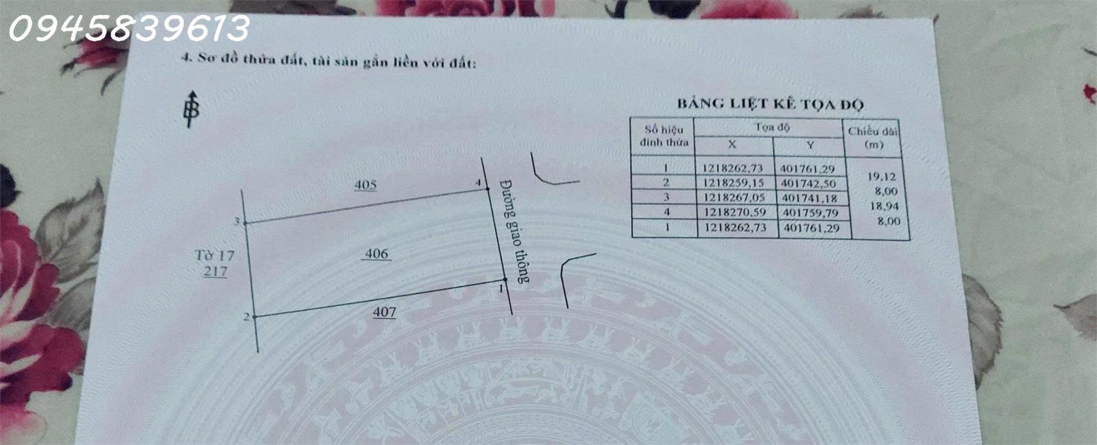 Bán đất Khu dân cư Thạnh Phú, Vĩnh Cửu, Đồng Nai, DT 152m2, giá đầu tư 15983595