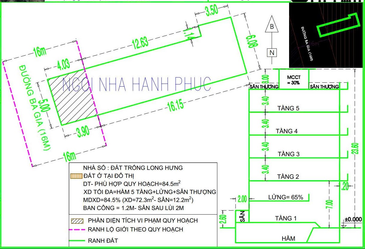 (Tin thật 100%) Bán đất đẹp 104m2 mặt phố Ba Gia - Tặng GPXD (7 lầu + hầm) - Làm CHDV/VP/KS - HH MG 15983701