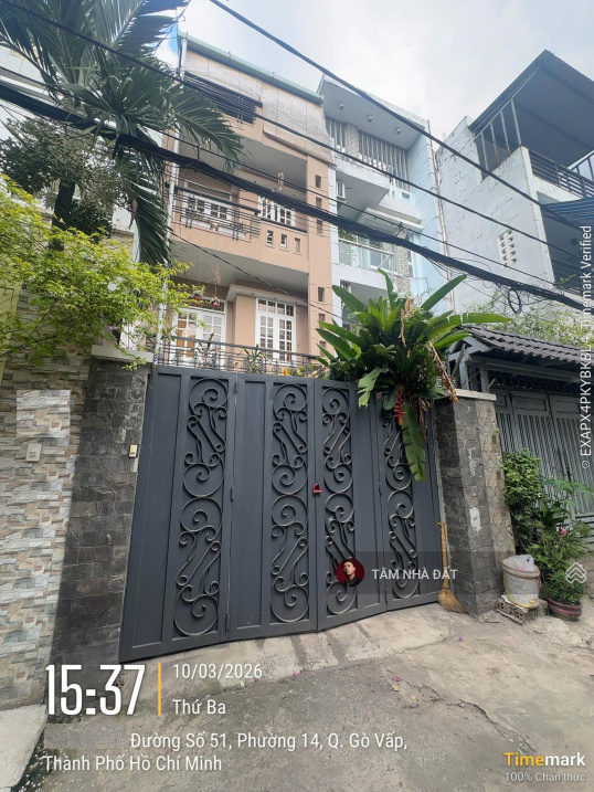 Gần kênh Tham Lương! Bán nhà hẻm xe hơi 3 tầng + 68.1m2 + giá 7,2 tỷ LH 0933523239 Tâm nhà đất 15983861