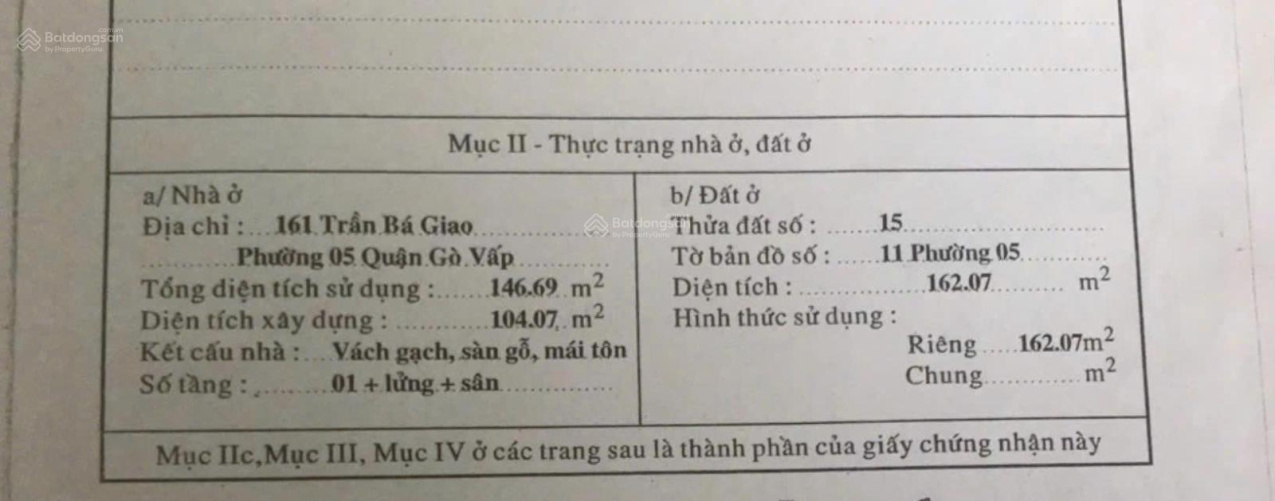 Bán Nhà Mặt tiền Trần Bá Giao, 6.5m x 25m CN 163m2 - Dãy trọ đang cho thuê giá 17 Tỷ 15984257