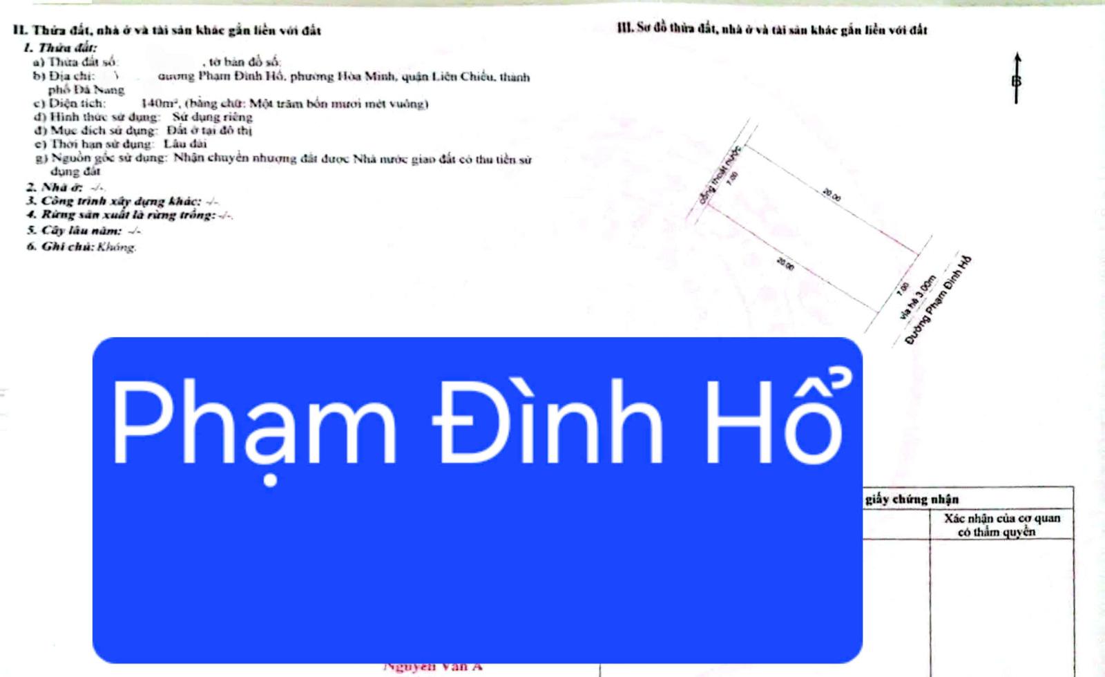 🔴💥Bán đất tặng Nhà C4 đường Phạm Đình Hổ - Sát biển rất thoáng 15984366