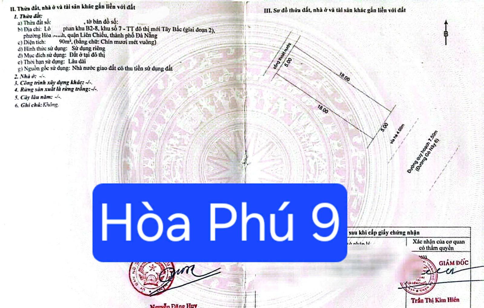 🔴💥BÁN LÔ ĐẤT MẶT TIỀN ĐƯỜNG 7,5M HÒA PHÚ 9 – ĐÀ NẴNG 15984381