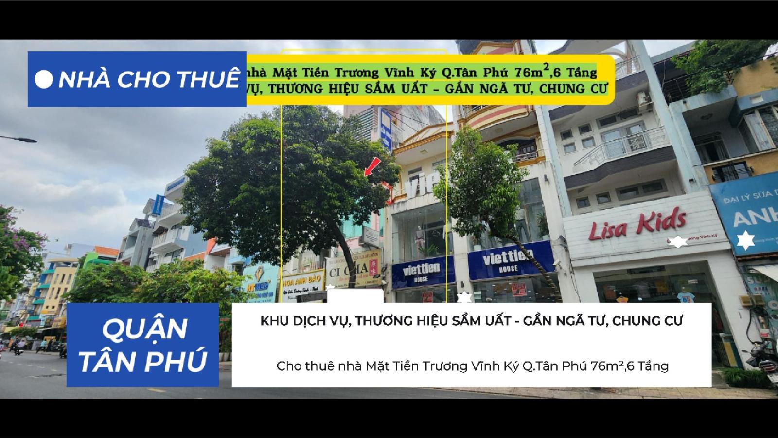 Cho thuê nhà Mặt Tiền Trương Vĩnh Ký Q.Tân Phú 76m²,6Tầng, 29Triệu - KHU THƯƠNG HIỆU 15984511