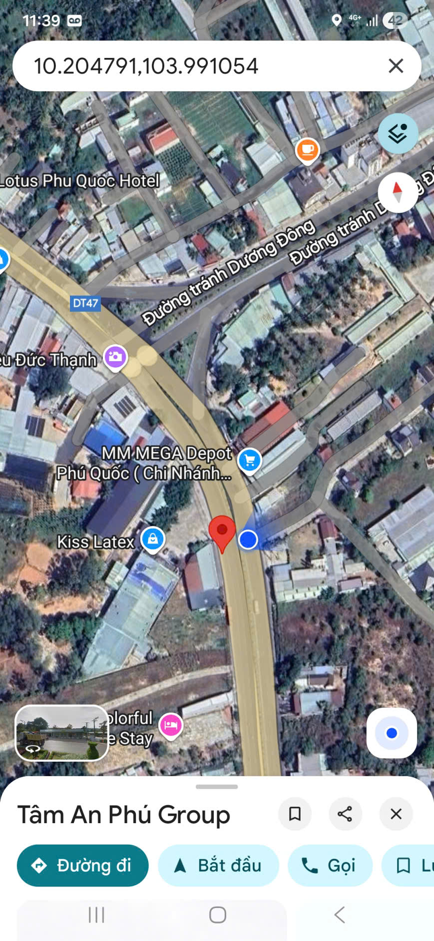 Cho thuê nhà mặt tiền DT47 Dương Tơ Phú Quốc – Gần cổng chào 30/4 – MT 11m – 2PN 2WC – 12tr/th 15984890