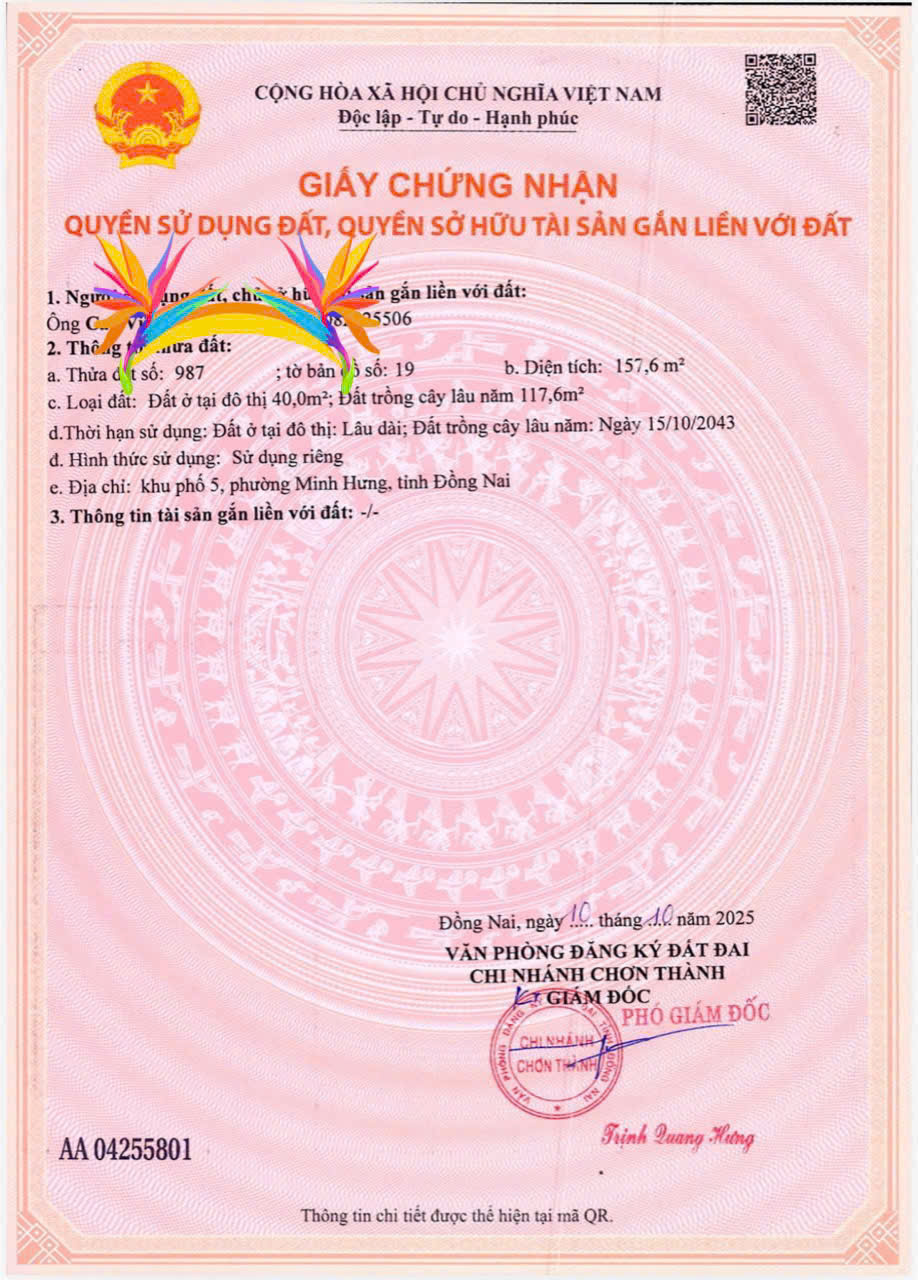 🚨 CHỦ NGỘP – BÁN GẤP LÔ ĐẸP 🚨
Đất Minh Hưng 3 – vị trí tốt
📏 215m² (5x43) 15984952