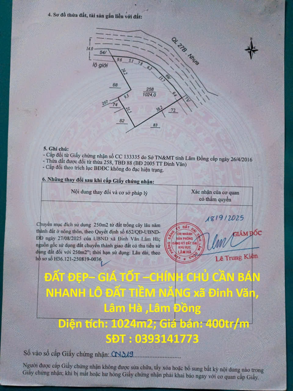 ĐẤT ĐẸP– GIÁ TỐT –CHÍNH CHỦ CẦN BÁN NHANH LÔ ĐẤT TIỀM NĂNG xã Đinh Văn Lâm Hà ,Lâm Đồng 15985386