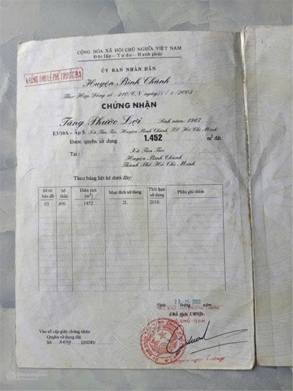 ĐẤT MẶT TIỀN – GIÁ TỐT – CHÍNH CHỦ BÁN ĐẤT TRUNG TÂM đường Tân Túc, huyện Bình Chánh, TP.HCM 15985717