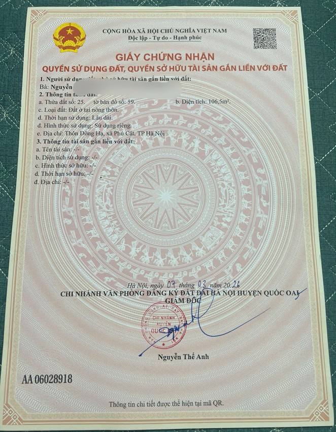 CHỈ LOANH QUANH 2 tỷ  - Sở hữu ngay lô đất trung tâm thôn Đông Hạ, Phú Cát - Tiện ích đầy đủ 15985816