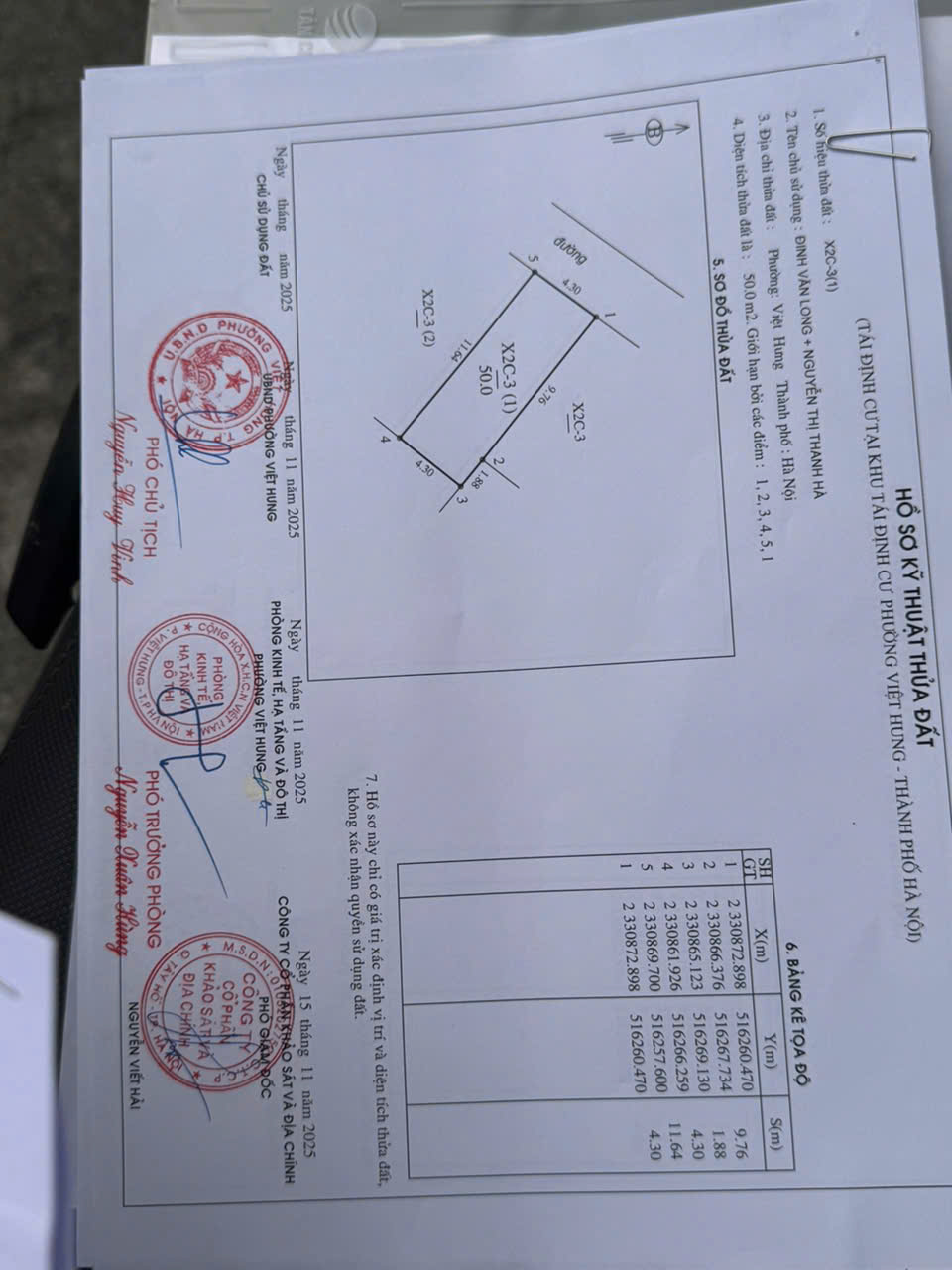 CHÍNH CHỦ bán lô Đất TĐC Xóm Lò, Thượng Thanh, Long Biên, Hà Nội - Đường ô tô tránh 15985880