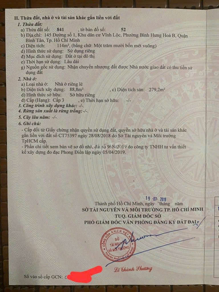 NHÀ VỊ TRÍ ĐẸP - GIÁ TỐT - Cần Bán Nhà Mặt Tiền Đường số 1 Kdc Vĩnh Lộc, Bình Tân, Tp Hồ Chí Minh 15986003