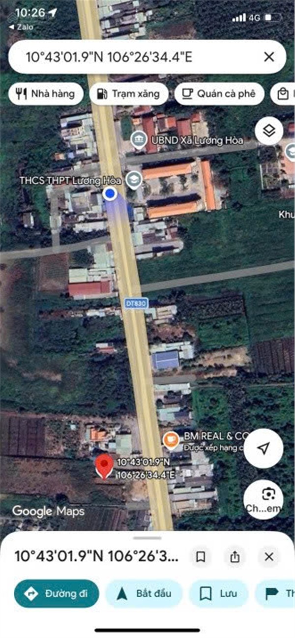 CHÍNH CHỦ Cần Bán ĐẤT MẶT TIỀN Đường TL 830, Xã Lương Hòa, Huyện Bến Lức, Long An 15986015