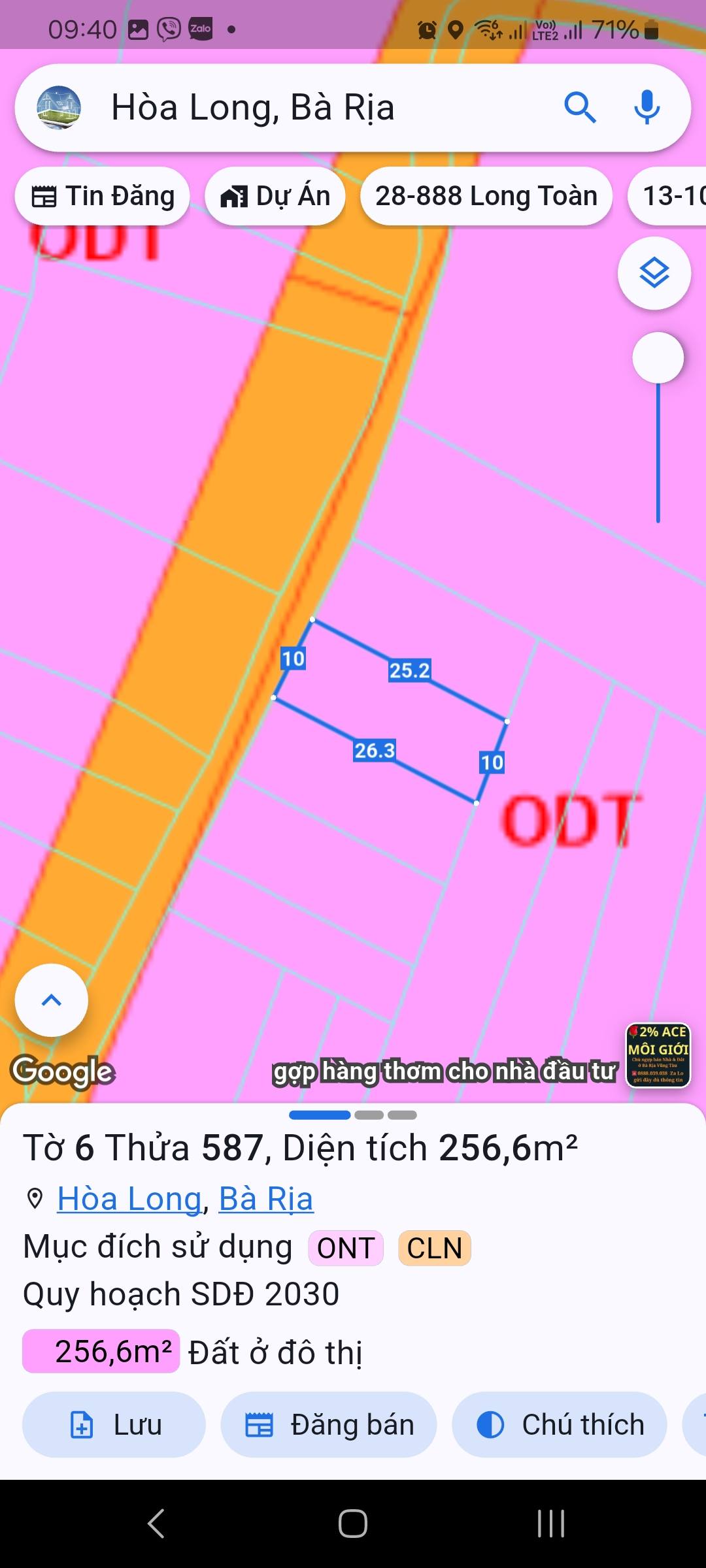 BÁN ĐẤT ĐƯỜNG SỐ 79 – HÒA LONG, TP.HCM 15986240