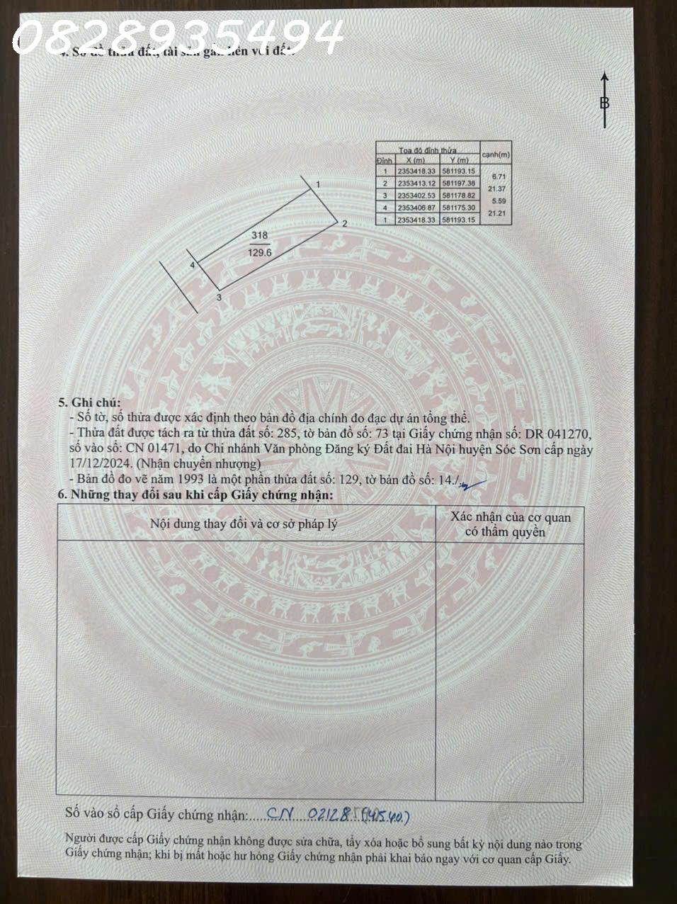 Bán đất đẹp tại Xã Phú Minh, Huyện Sóc Sơn, Hà Nội, DT 129.6m2, giá 26 triệu/m2 15986357