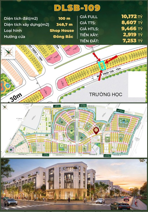 🌟 SHOPHOUSE 4 TẦNG – DLSB-109  ĐẠI LỘ SAO BĂNG 30M – VINHOMES GOLDEN CITY 15986363