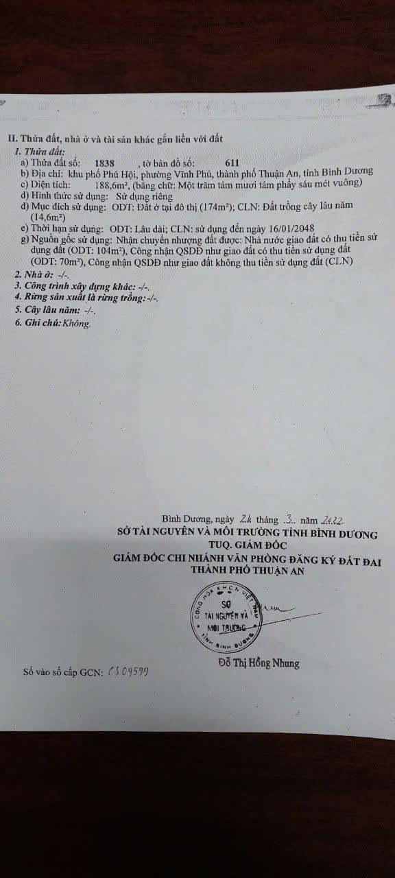 Bán Đất Đường Vĩnh Phú 32/ Khu Phố Phú Hội, Phường Vĩnh Phú, TP Thuận An, Bình Dương. 15986473