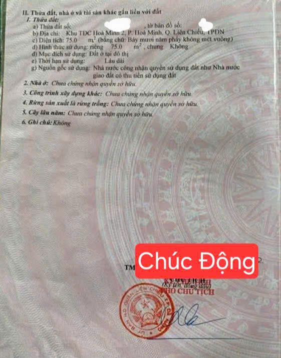 🔴💥Bán đất đường Chúc Động - Gần Hồ Tùng Mậu 15986539