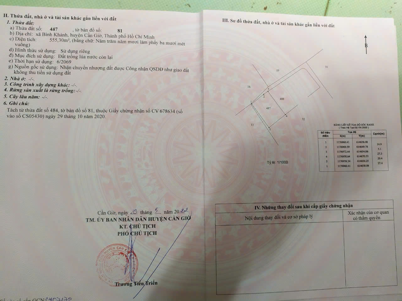 BÁN 555M2 ĐẤT SẴN SỔ MẶT TIỀN ĐƯỜNG CÁ SÚC-BÌNH KHÁNH-CẦN GIỜ 15986605