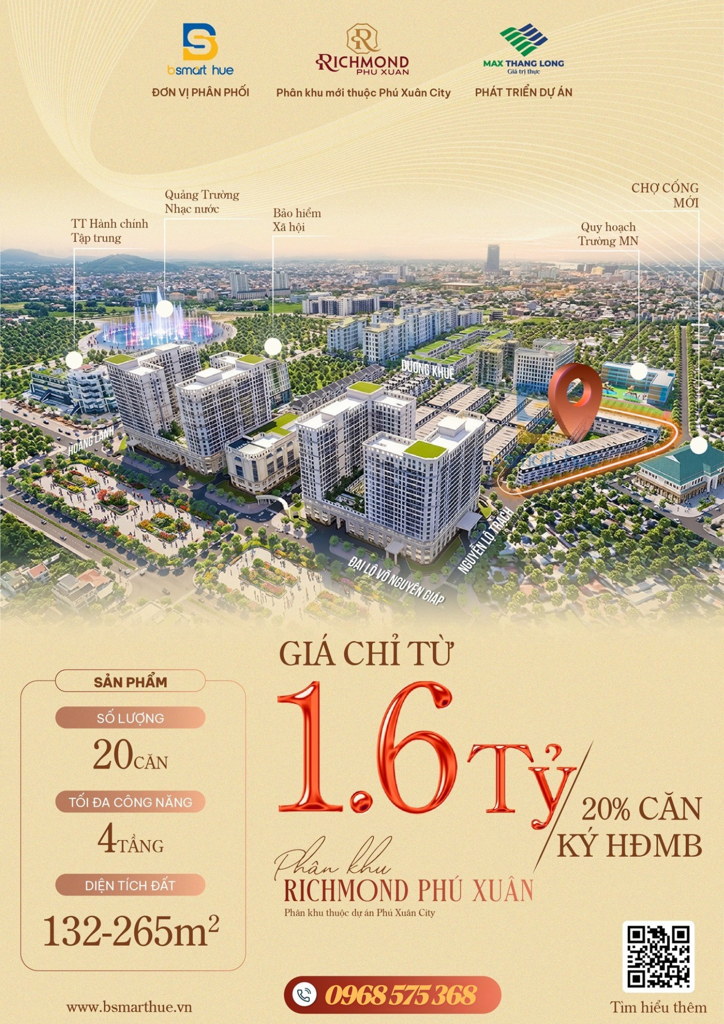 ✨ CHÍNH THỨC CÔNG BỐ GIÁ DỰ KIẾN RICHMOND PHÚ XUÂN  – ĐỘC QUYỀN 20 CĂN THƯƠNG MẠI GIAI ĐOẠN 1! ✨ 15986606