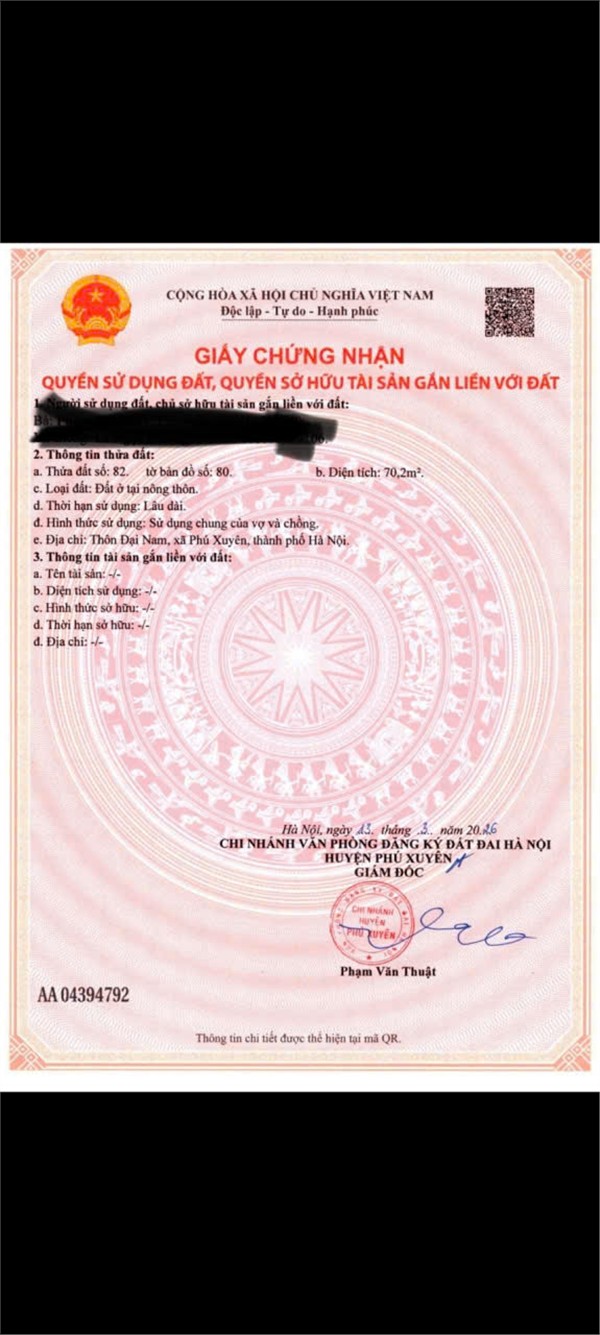 ĐẤT ĐẸP- GIÁ TỐT CHÍNH CHỦ CẦN BÁN NHANH lô đất vị trí đẹp tại xã Phú Xuyên, TP Hà Nội 15986613