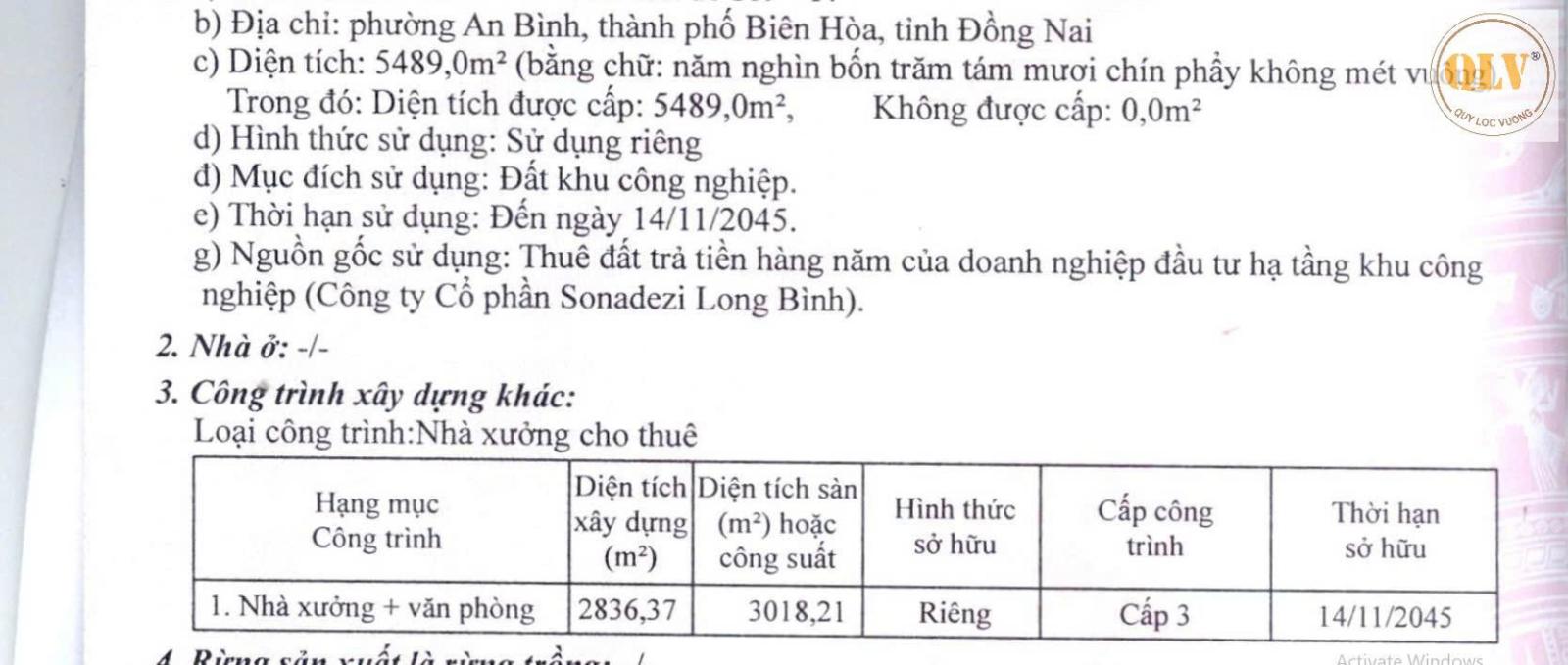 Cần bán nhà xưởng – KCN Long Bình, Biên Hòa, Đồng Nai – 2.800m² 15986741