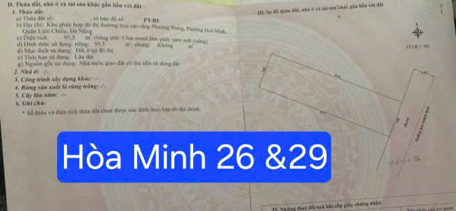 🔴💥Bán đất lô góc 2MT đường Hòa Minh 26 & Hòa Minh 29 -View quỹ đất TTTM 15986845
