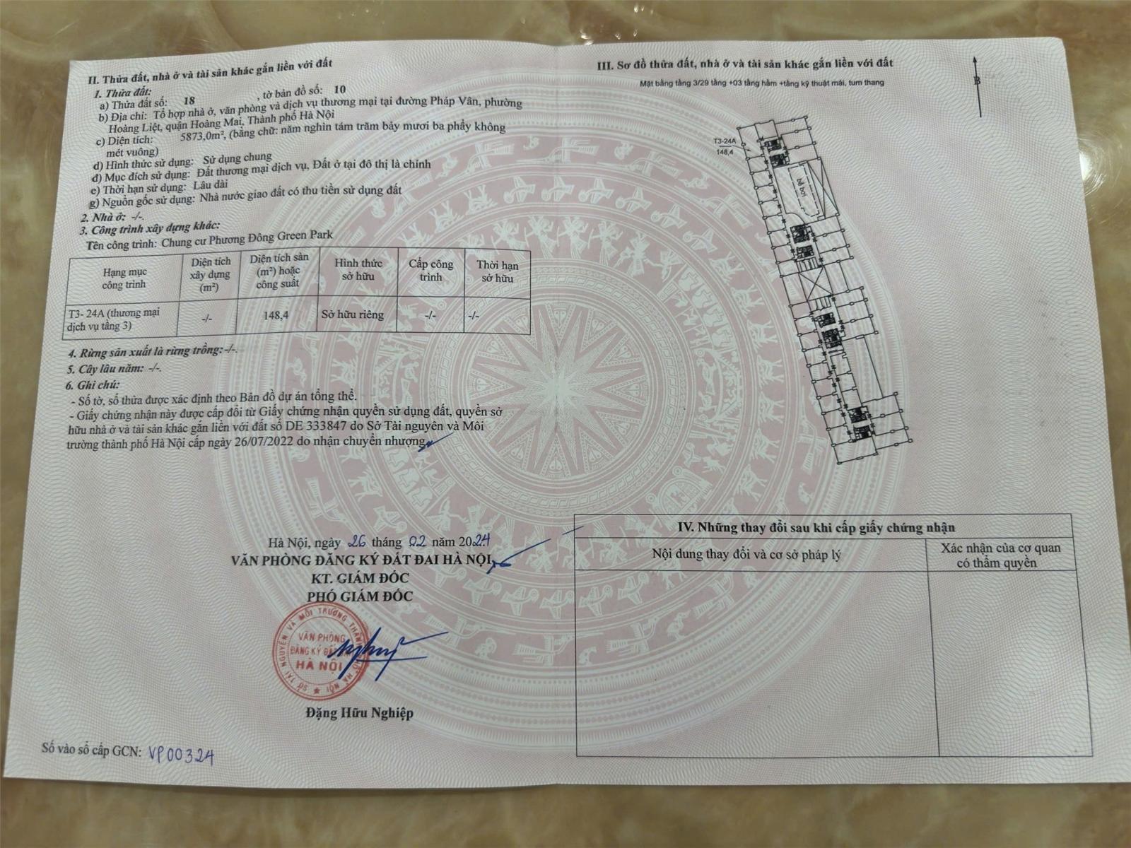 CẮT LỖ SÂU – BÁN GẤP VĂN PHÒNG 148.4m2  Chung cư Phương Đông – Gía chỉ  NHỈNH 50TR/M2(HIẾM KHU VỰC) 15986924