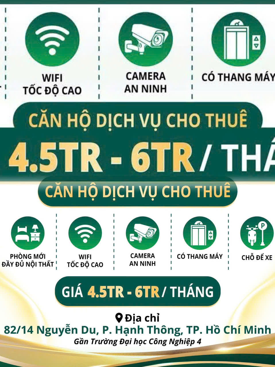 PHÒNG MỚI  – GẦN IUH – Ở NGAY THÁNG 4 - GÒ VẤP, HCM - 16M2 - CHỈ 4TR5 15986993