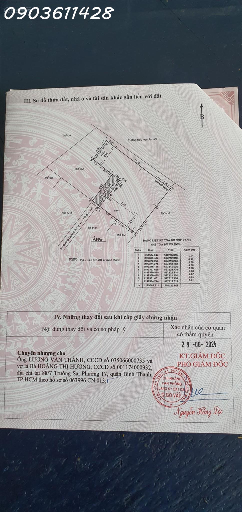 Nhà 1/ cách MT Quang Trung chỉ 10m, diện tích lớn,tiện xây căn hộ dịch vụ hoặc tách 3 lô 15987004