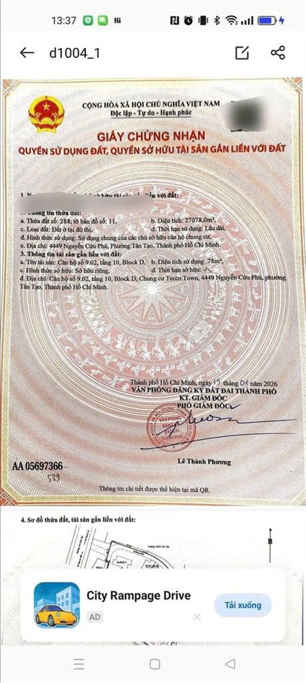 CĂN HỘ CHÍNH CHỦ - DỌN VÀO Ở NGAY - Nguyễn Cửu Phú, P. Tân Tạo, Q. Bình Tân, TP Hồ Chí Minh 15987168