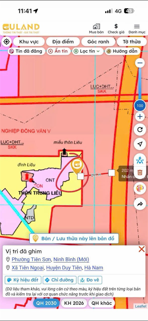 F0 duy nhất tại thôn Trung Liêu – xã Tiên Ngoại, siêu phẩm không có lô thứ 2 15987459
