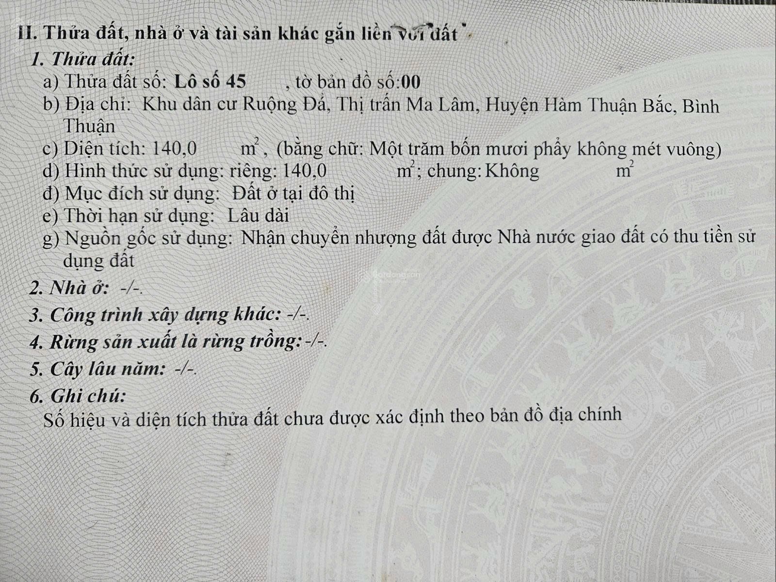 ĐẤT CHÍNH CHỦ- GIÁ TỐT Thị trấn Ma Lâm,Hàm Thuận Bắc, Bình Thuận(Hàm Thuận, Lâm Đồng mới) 15987518